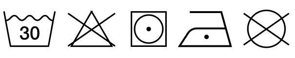 Care instruction icons